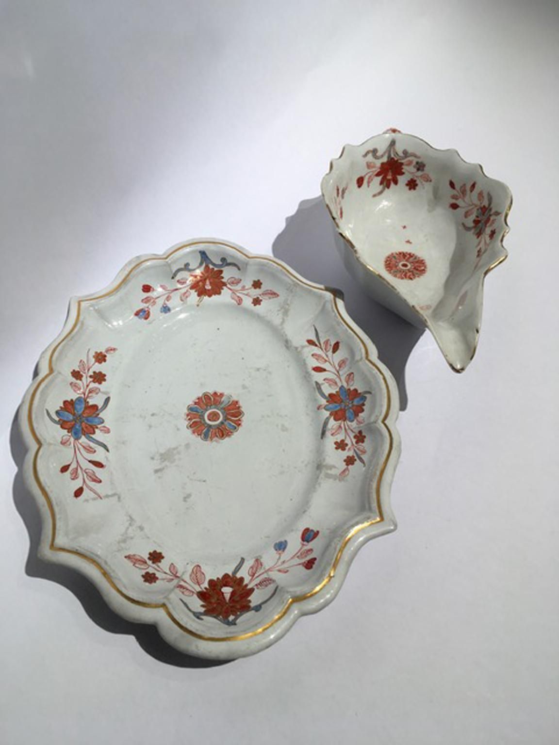 Home Decor Italy Richard Ginori 18th Century Porcelain Sauce Terrin Floral Drawings photo
