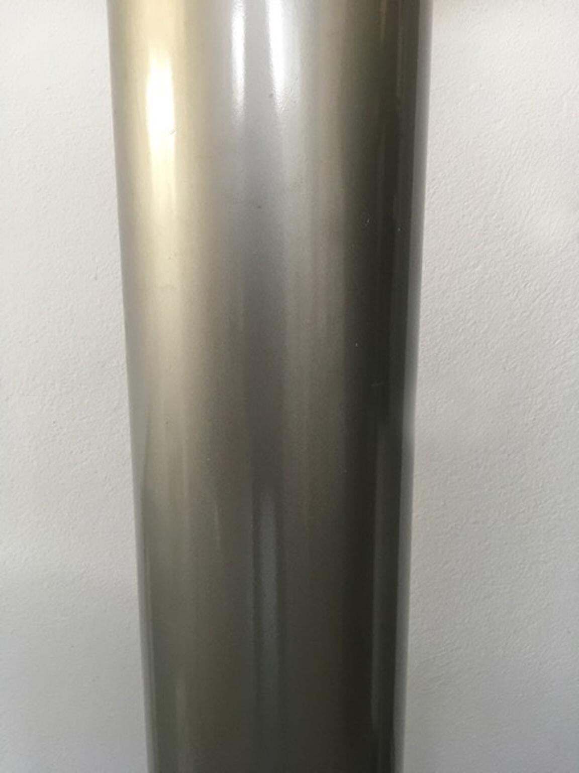 Italian Postmodern Design 1970 Lacquered Aluminium Floor Lamp With Plexiglass photo Lighting