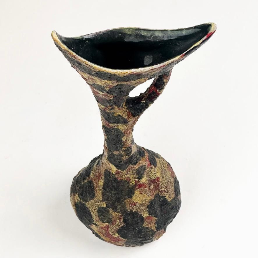 Glazed Ceramic Soliflower Vase By Società Anonima Marina Rep. San Marino 1959 photo furniture