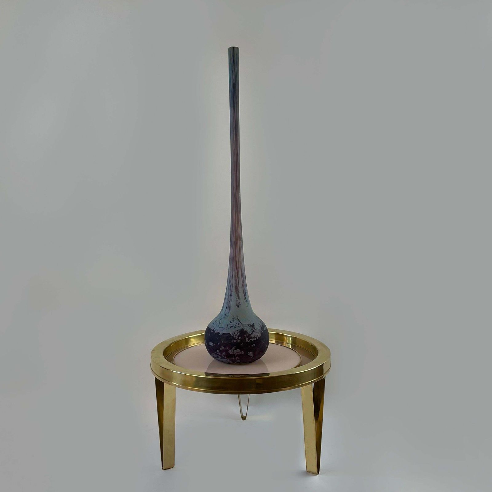 Art Deco Monumental Egyptian Purple Art Glass Soliflore Vase By Daum Nancy photo vinterior