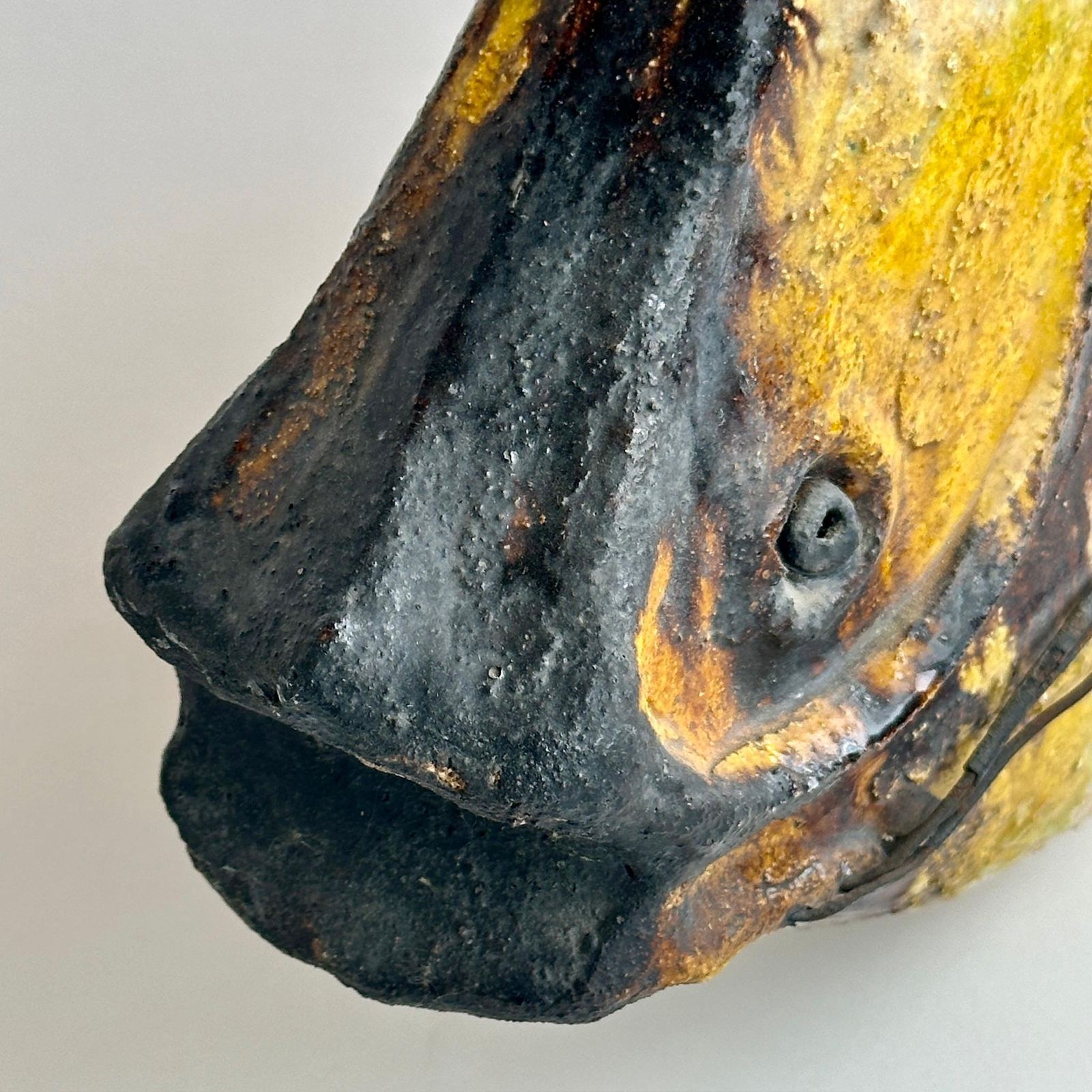 photo furniture Mid Century Modern Italian Glazed Ceramic Fish Sculpture By Ivo De Santis