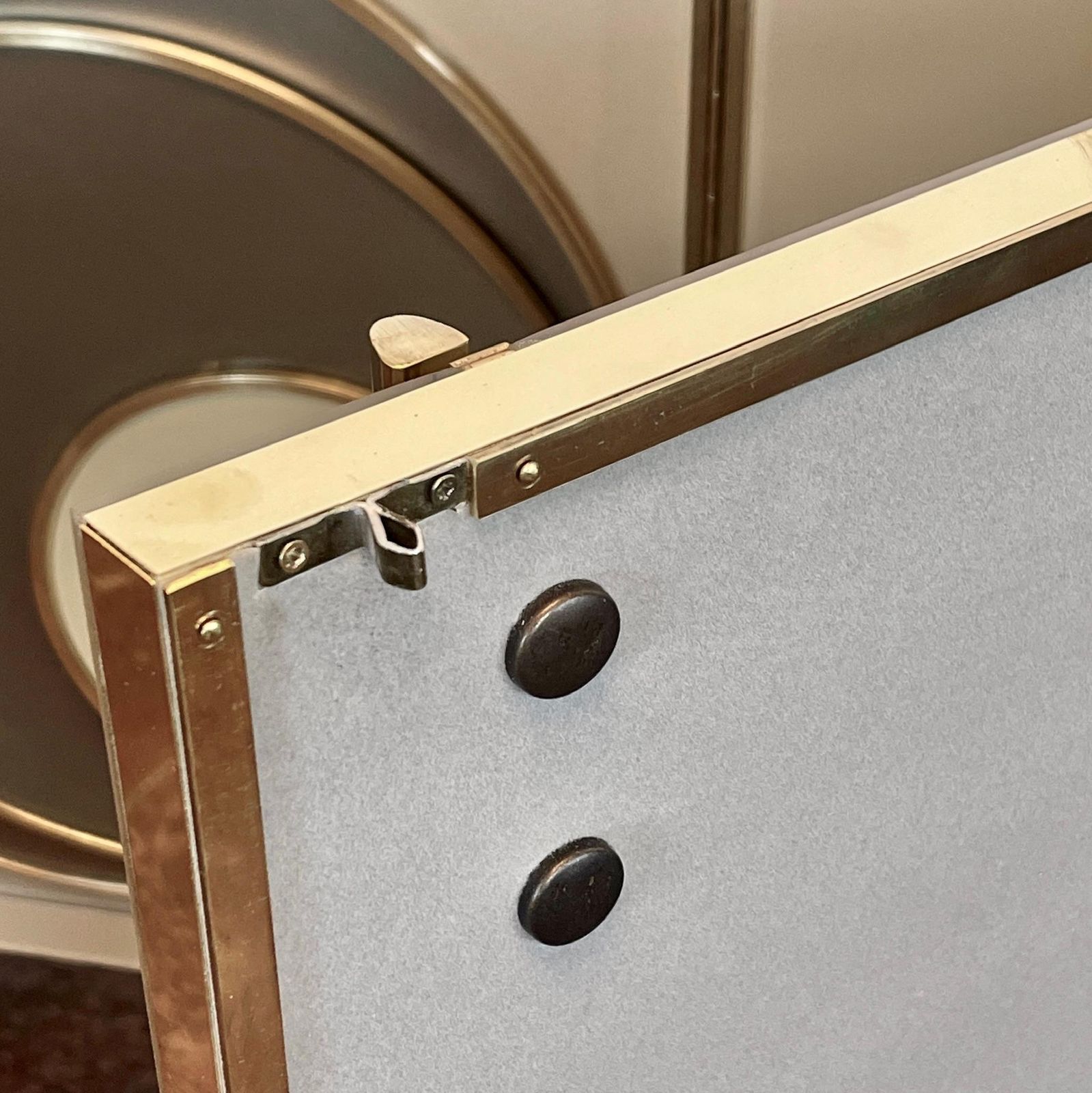 Late 20th Century Italian Beige Opaline Glass W/ Glass & Brass Details Sideboard photo vinterior