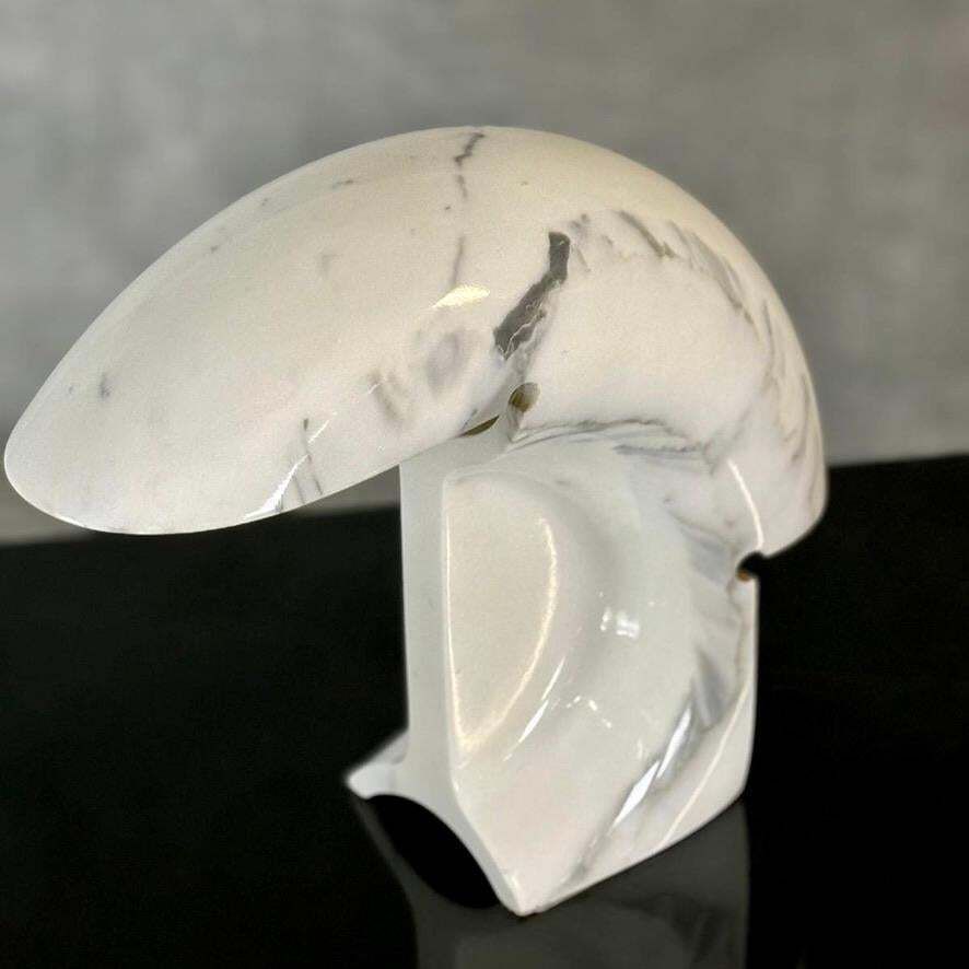 Biagio White Carrara Marble Table Lamp By Tobia Scarpa For Flos Italy 1968 photo buy