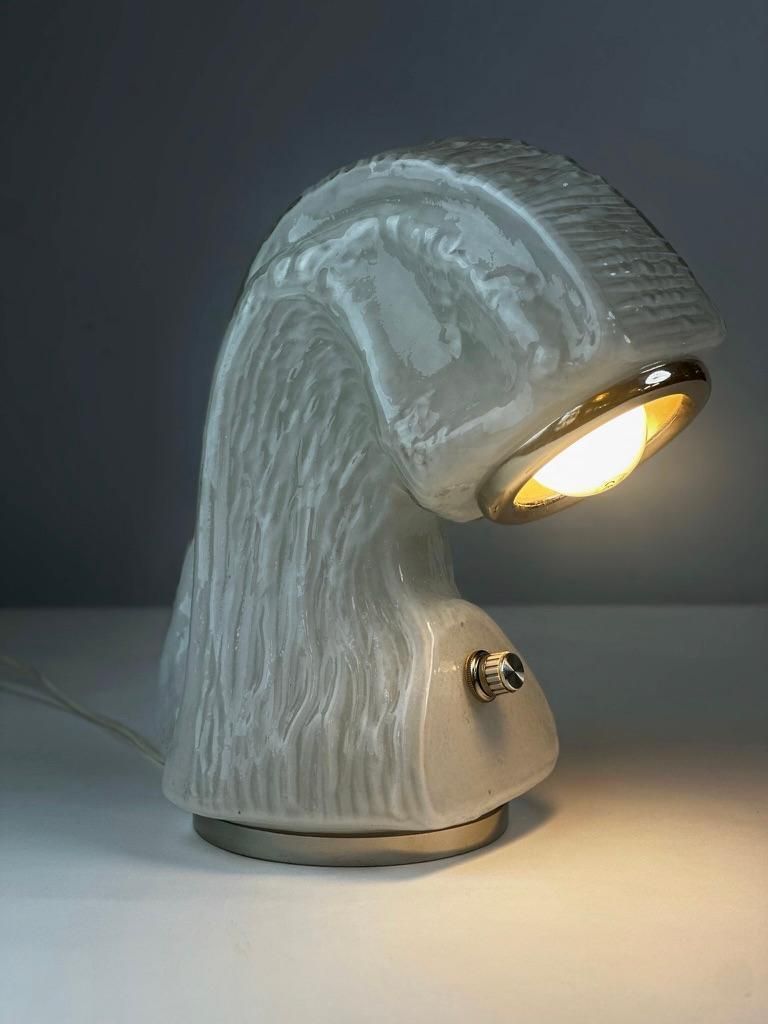 Late 20th Century Osso Bark Effect Glass Table Lamp By Carlo Nason For Mazzega photo furniture
