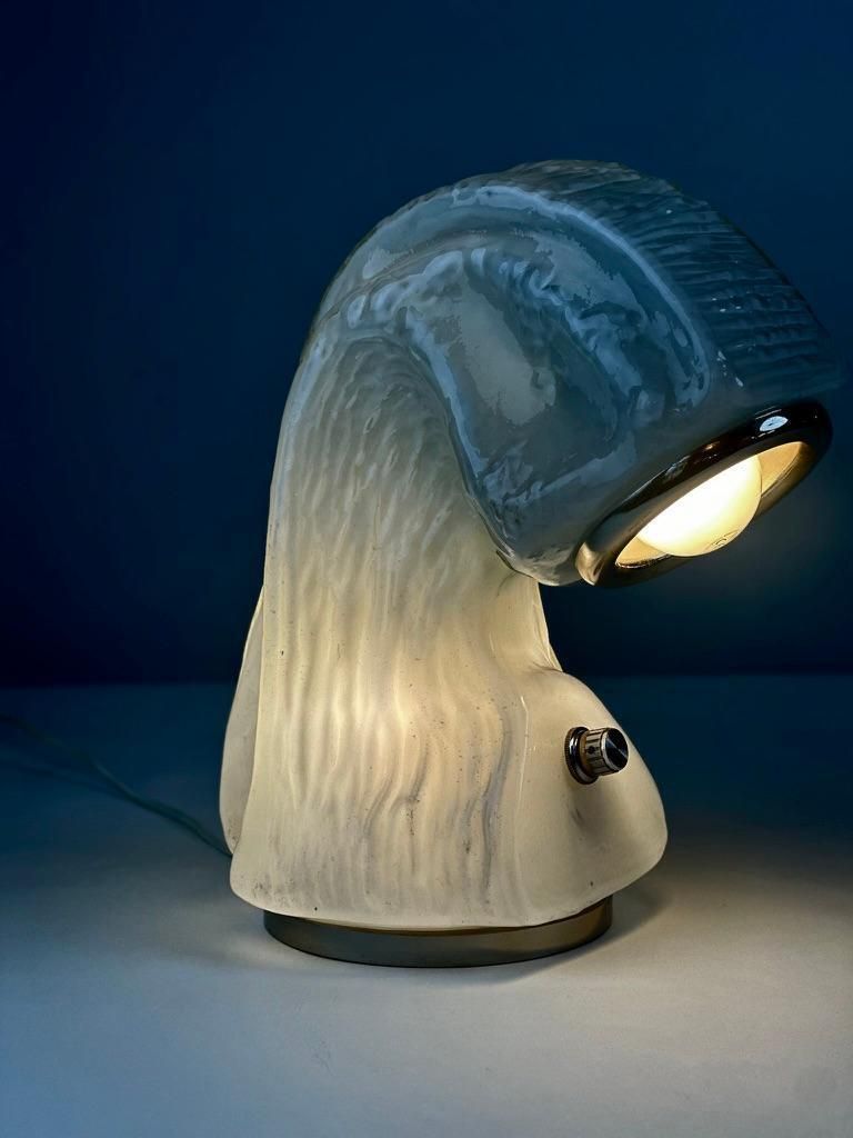 Late 20th Century Osso Bark Effect Glass Table Lamp By Carlo Nason For Mazzega photo Lighting
