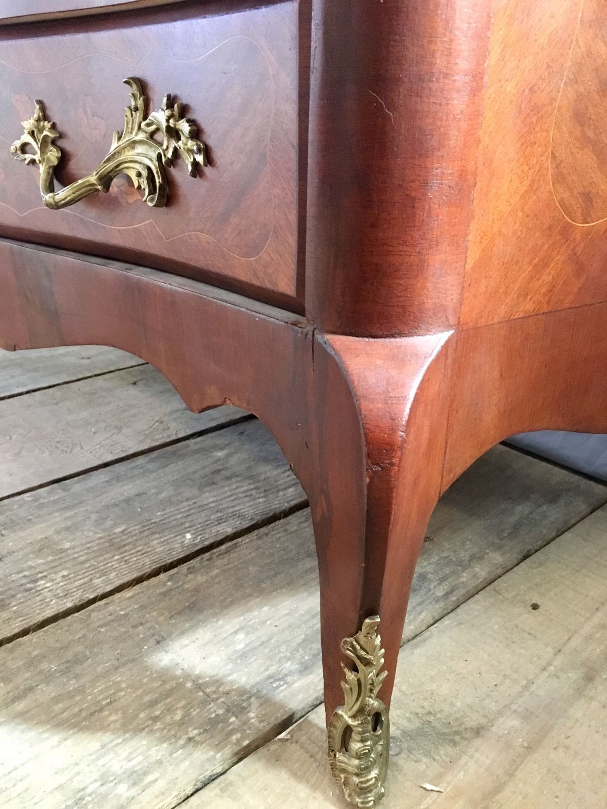 Antique 19th Century French Louis XV Marquetry Napoleon III Commode photo vinterior