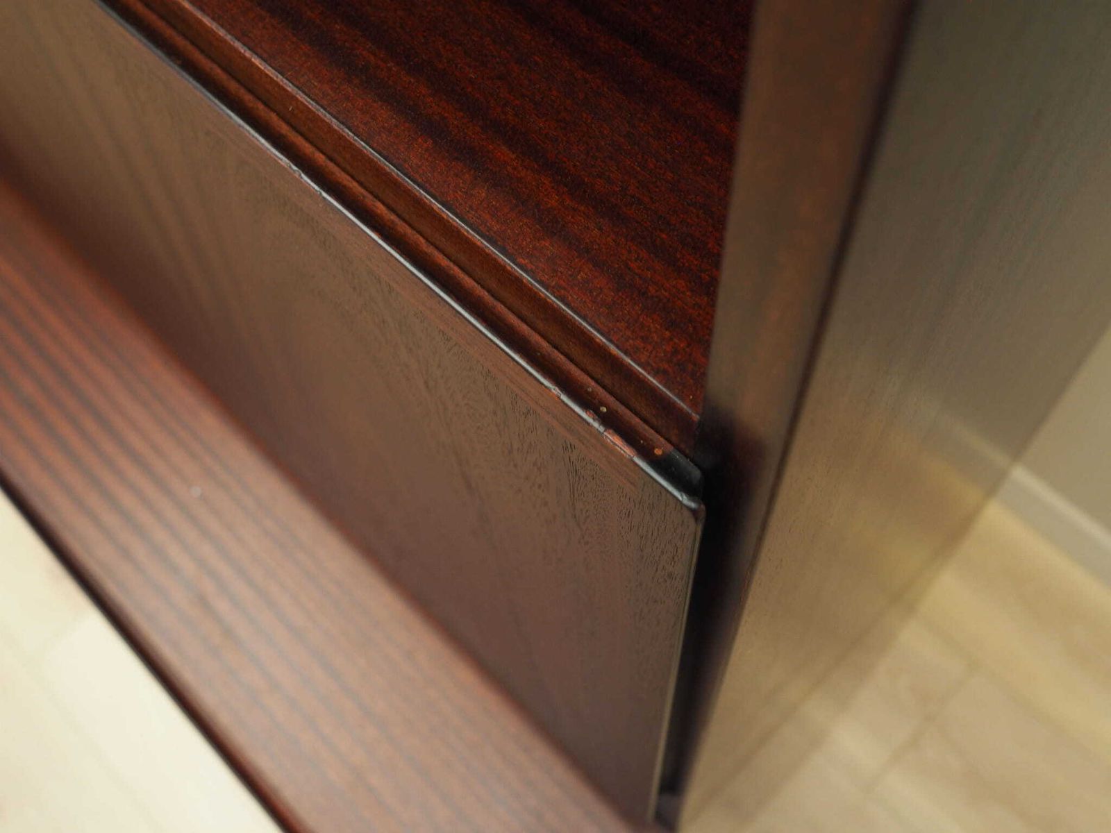 Furniture Mahogany Bookcase Danish Design 1970s  Manufacture Omann Jun photo