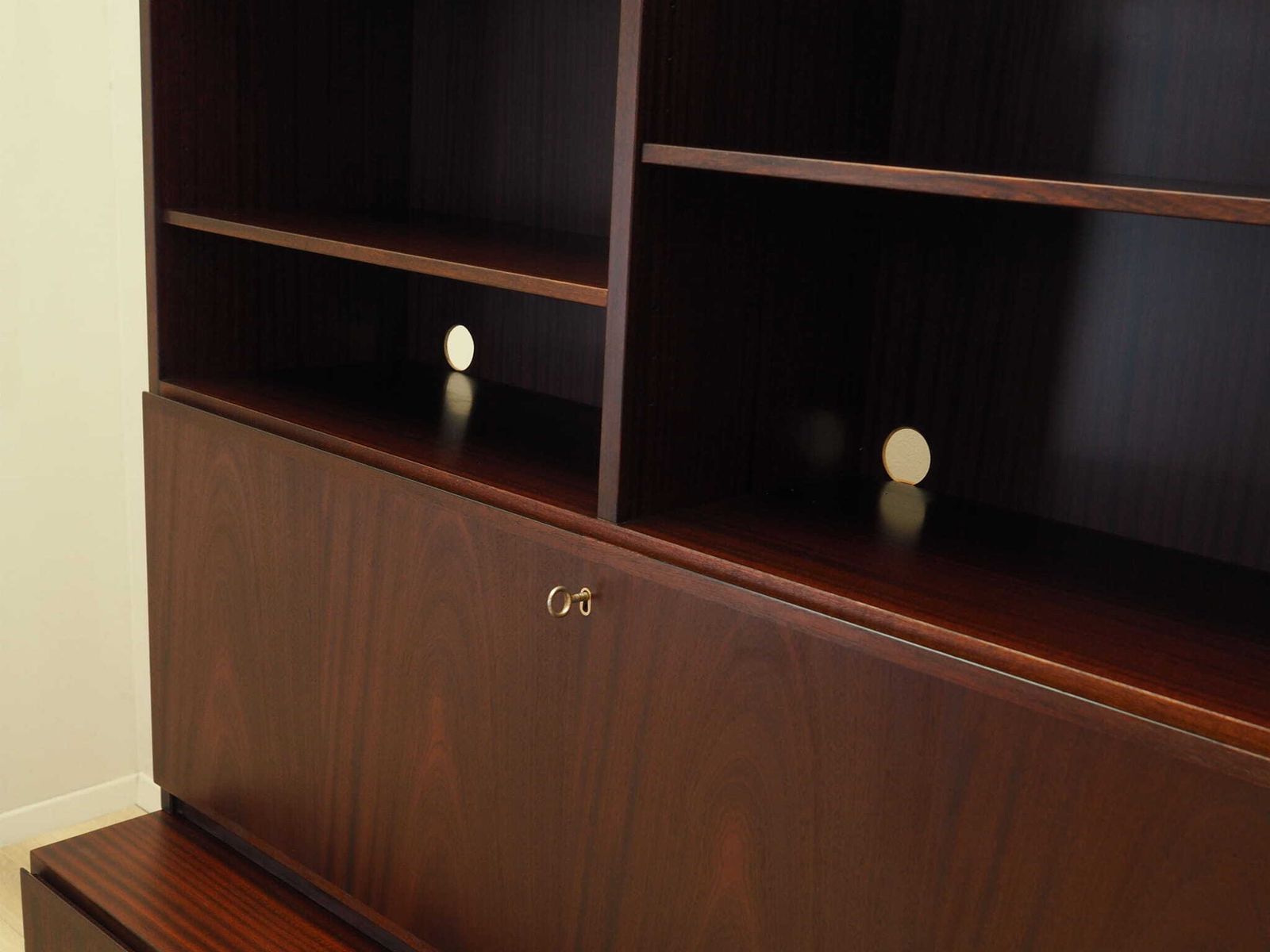 1919.0 Mahogany Bookcase Danish Design 1970s  Manufacture Omann Jun photo