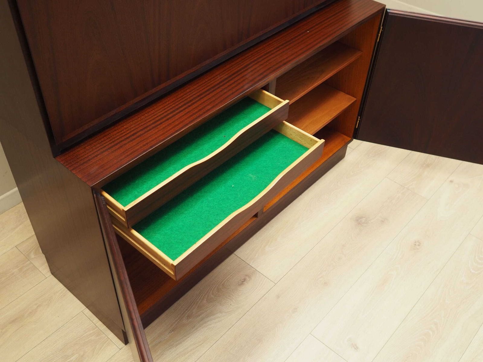 photo buy Mahogany Bookcase Danish Design 1970s  Manufacture Omann Jun