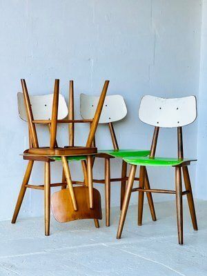 Eetkamerstoelen Van Ton, Ca. Jaren 1960, Set Van 4 photo for sale