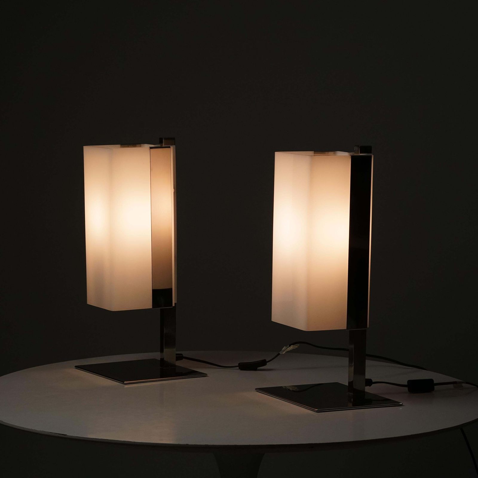 Pair Of Table Lamps, Lars Gunnar Nordström, Metallimestarit, 1970s photo vinterior