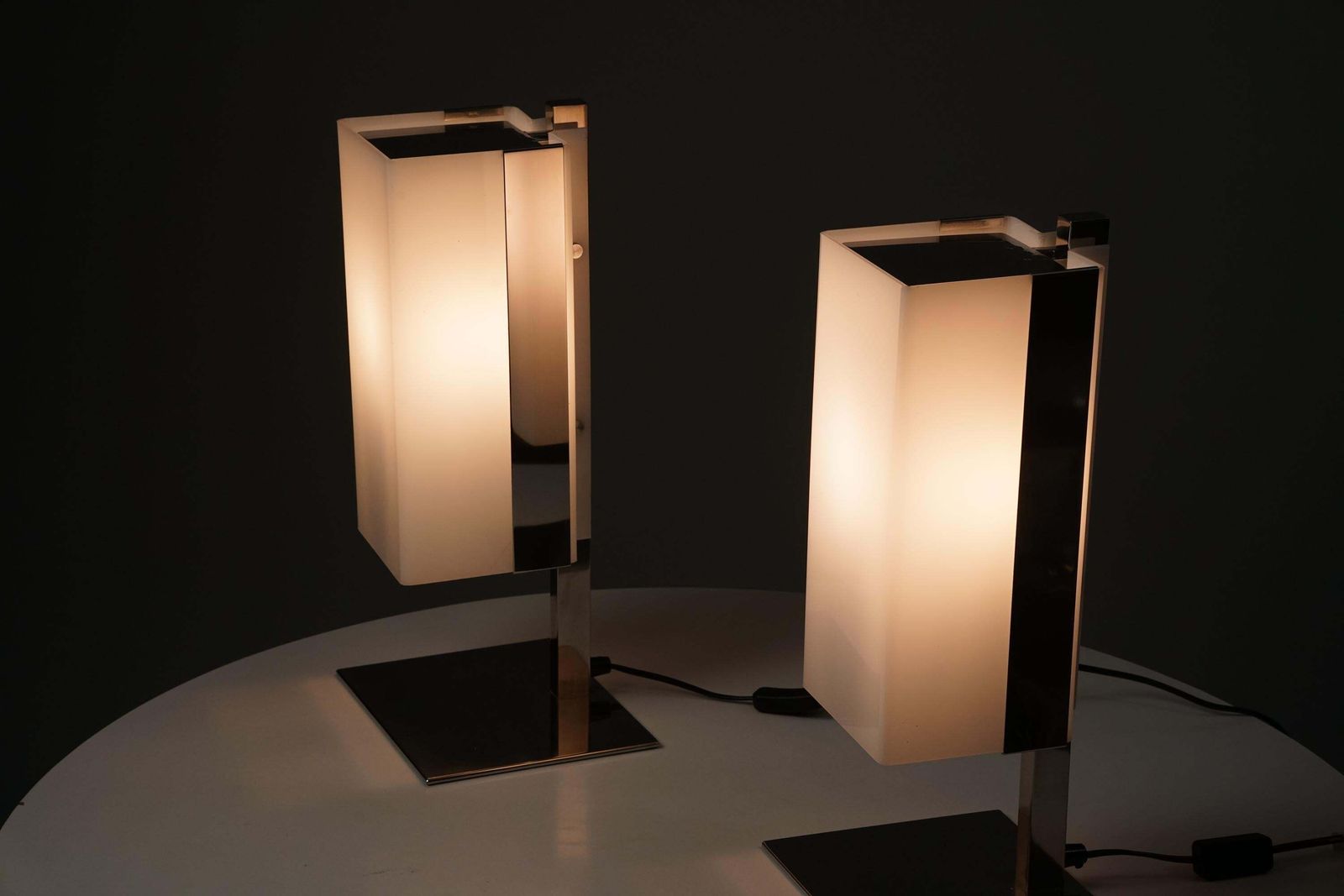 Pair Of Table Lamps, Lars Gunnar Nordström, Metallimestarit, 1970s photo buy