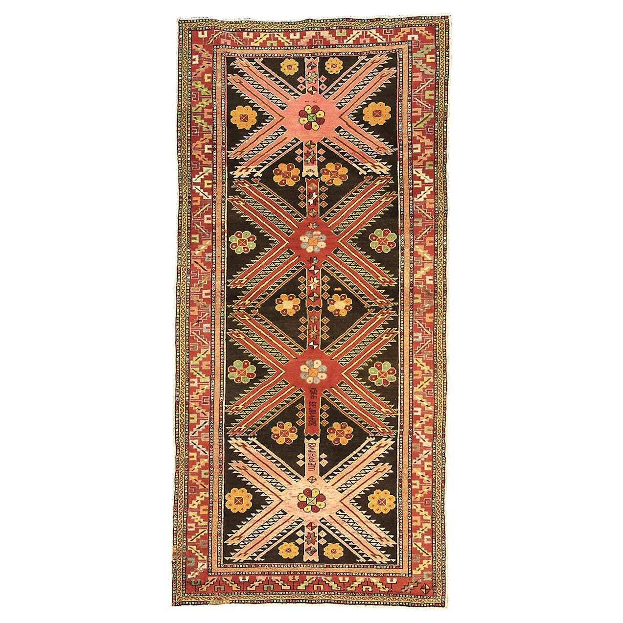 Caucasian Rug With Signature, Ca. 1940