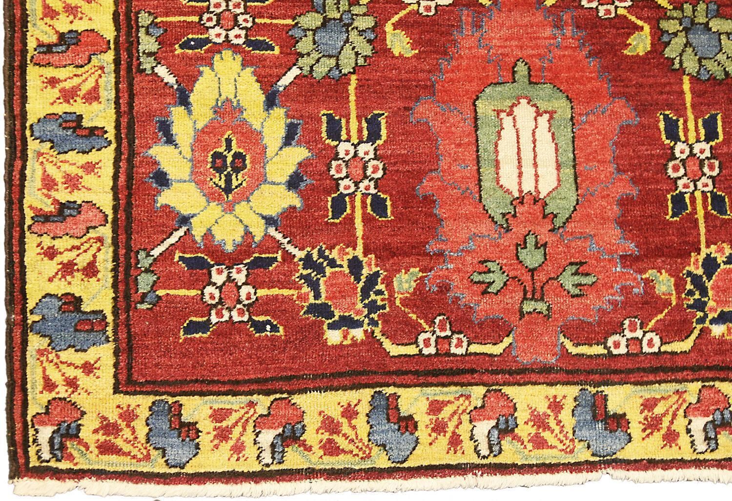 Allover Antique Caucasian Beige Wool Qarabag 'Karabakh' Carpet, 19th Century photo vinterior
