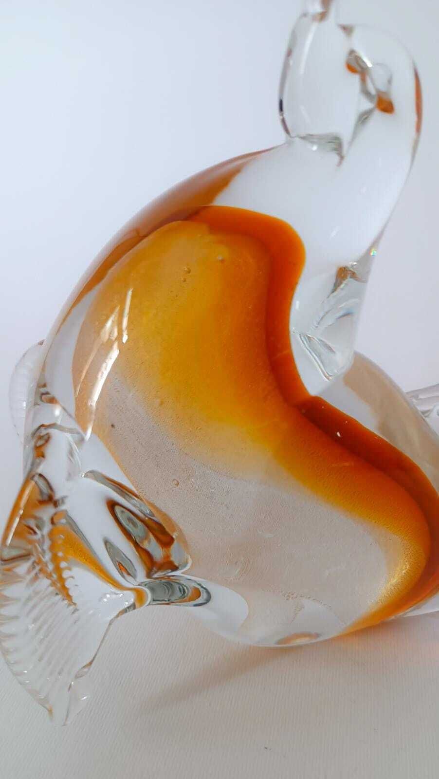 Murano Glass Seal Figure Statuette With Aventurine Gold Leaf Vintage Sculpture photo vinterior
