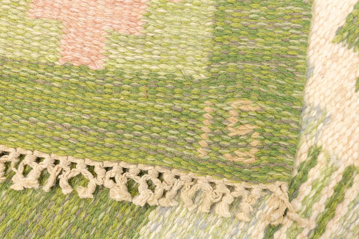 Scandinavian Rollakan Rug Flat Weave By Ingegerd Silow photo buy