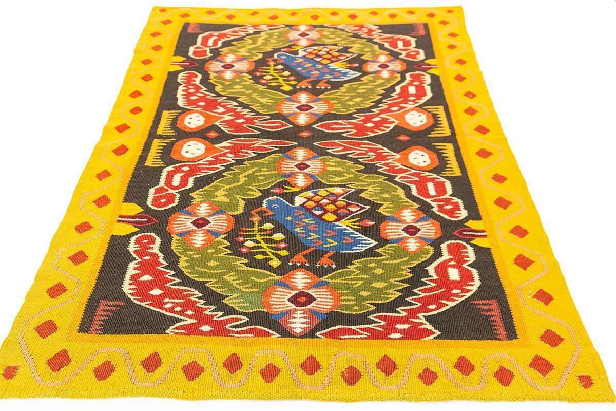Scandinavian Rollakan Swedish Rug Bird Design photo Textiles