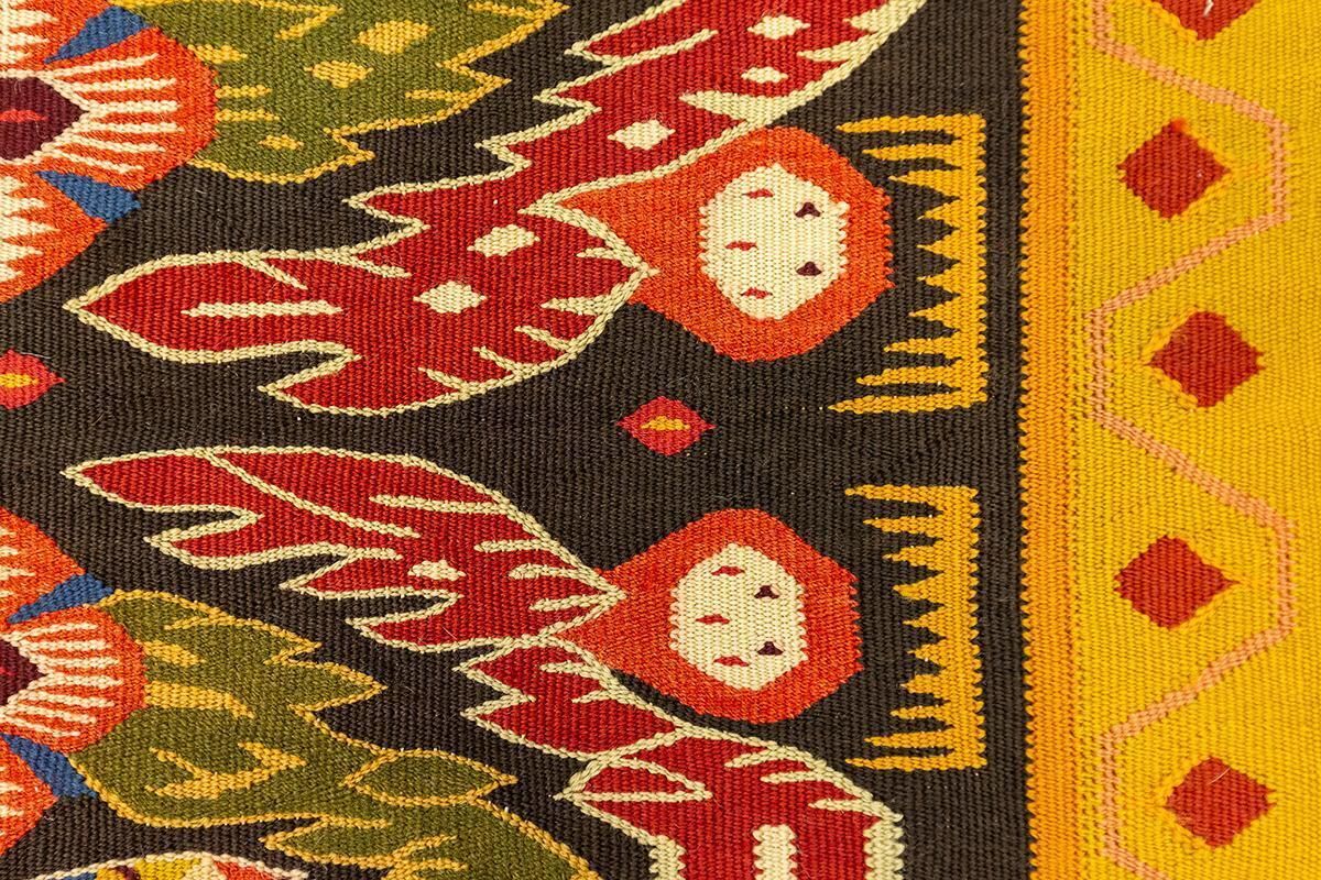 Scandinavian Rollakan Swedish Rug Bird Design photo 2463.0