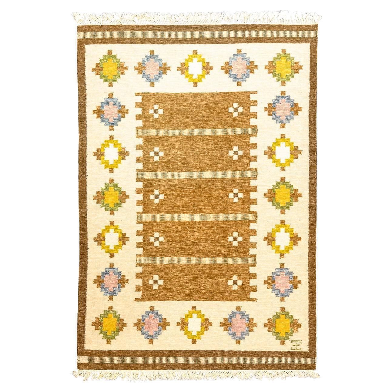 Scandinavian Rug Rollakan Signed
