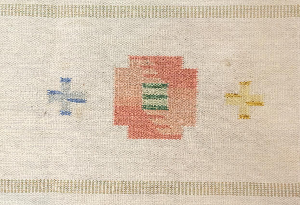 Swedish Flatweave Rug Rollakan, 1950 1970 photo vinterior