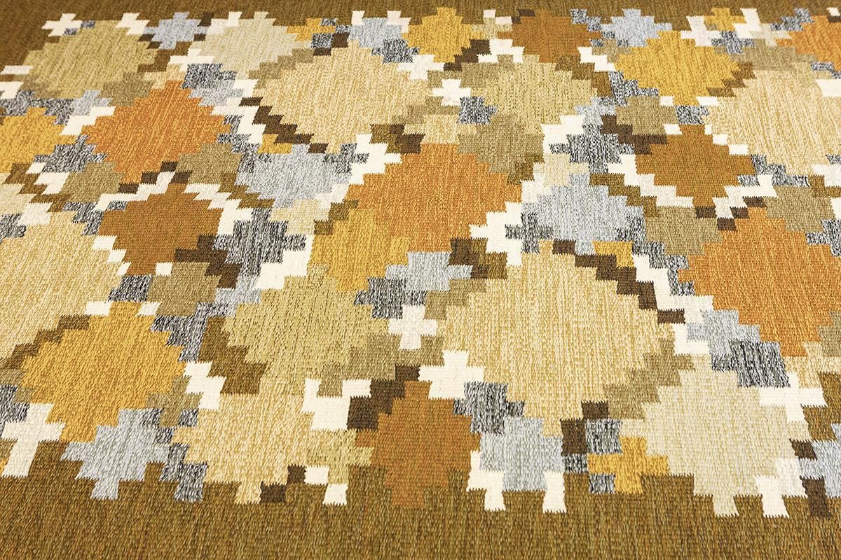 Scandinavian Rug Rollakan  By Ingegerd Silow photo for sale