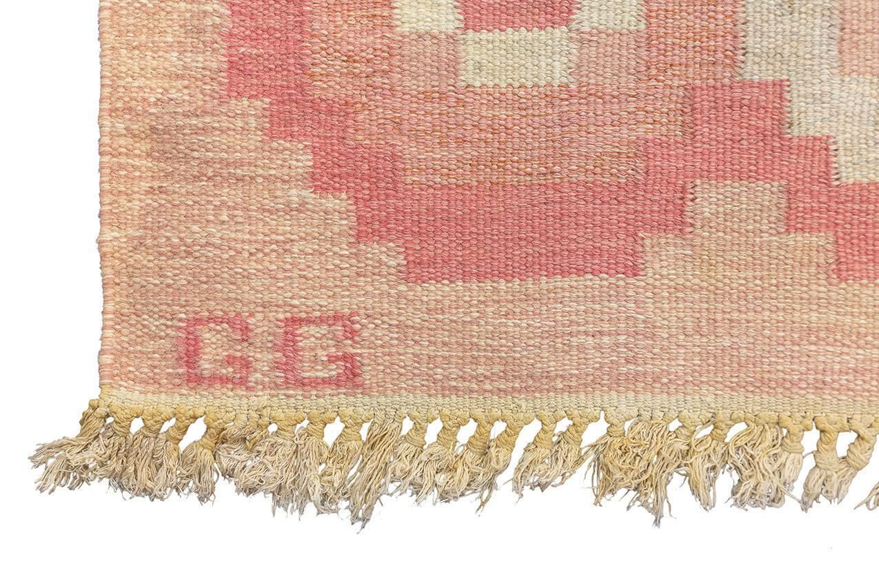 Scandinavian Rug Rollakan Signed Gg photo Textiles