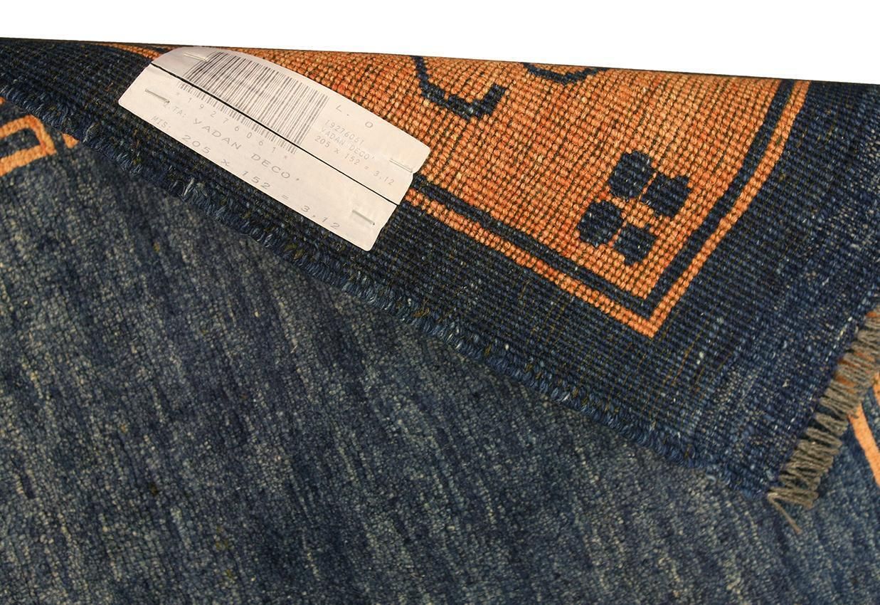 Blue Vintage Gabbeh Minimalist Design Rug photo 850.0