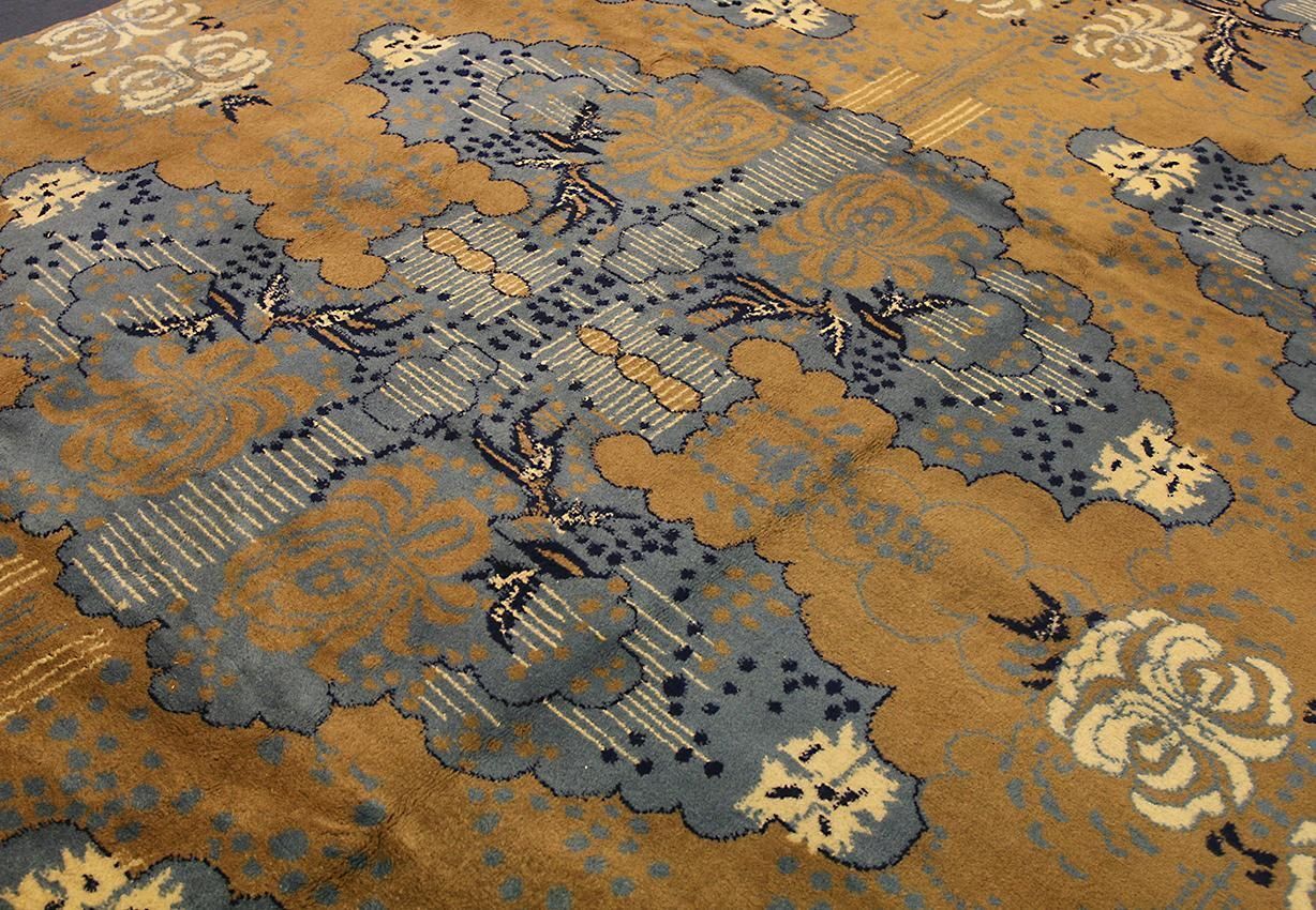 Art Deco Rug Turkish Abstract Design, Mid 20th Century photo for sale