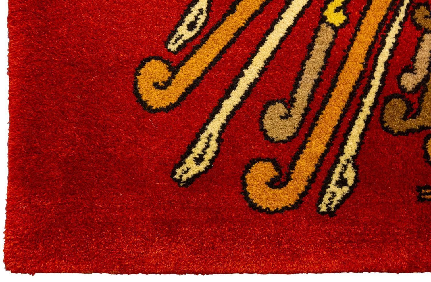 European Rug With Mayan Culture Design, 1950 1970 photo buy