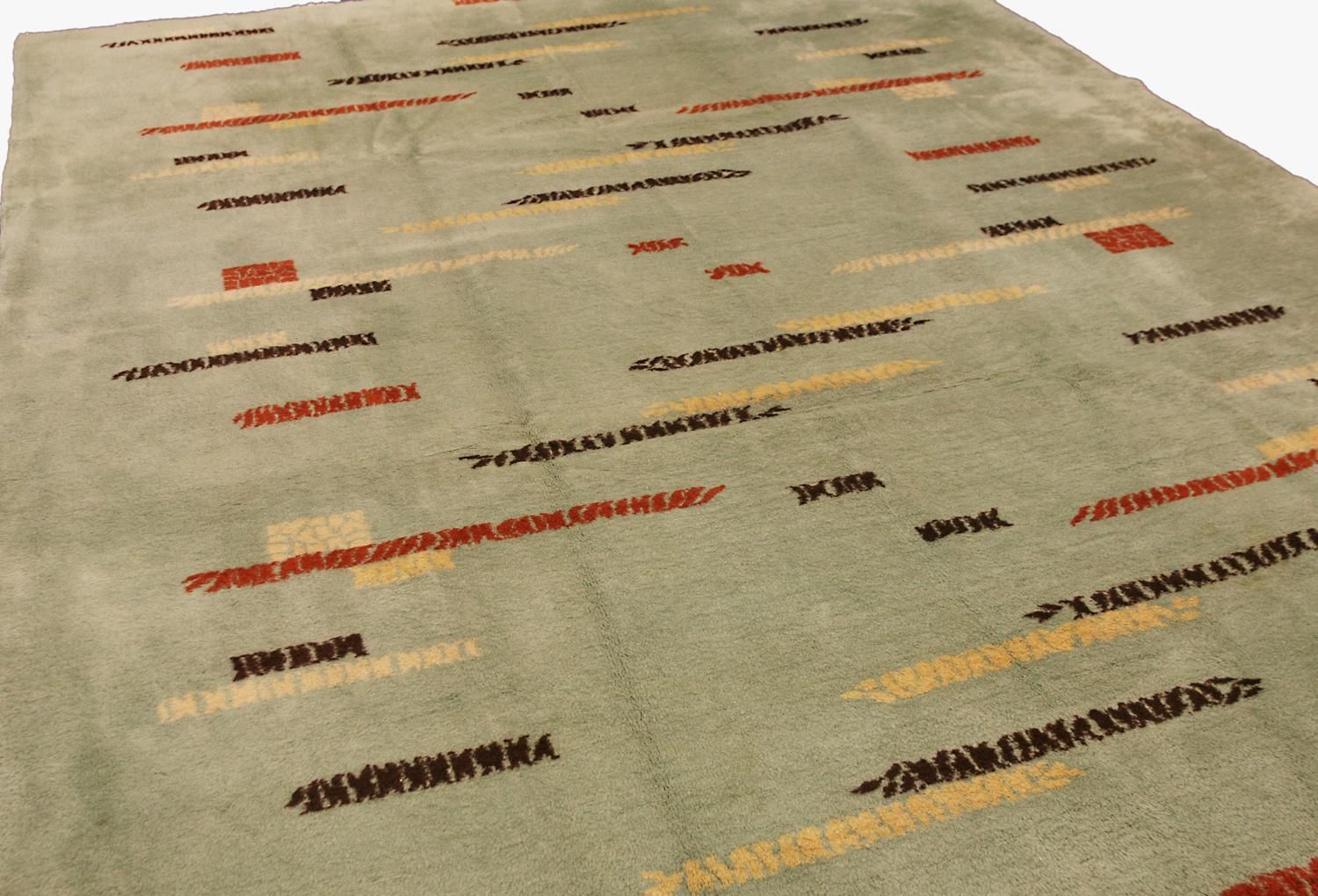 Art Deco Carpet Turkish Abstract Design, 1950 1970 photo furniture