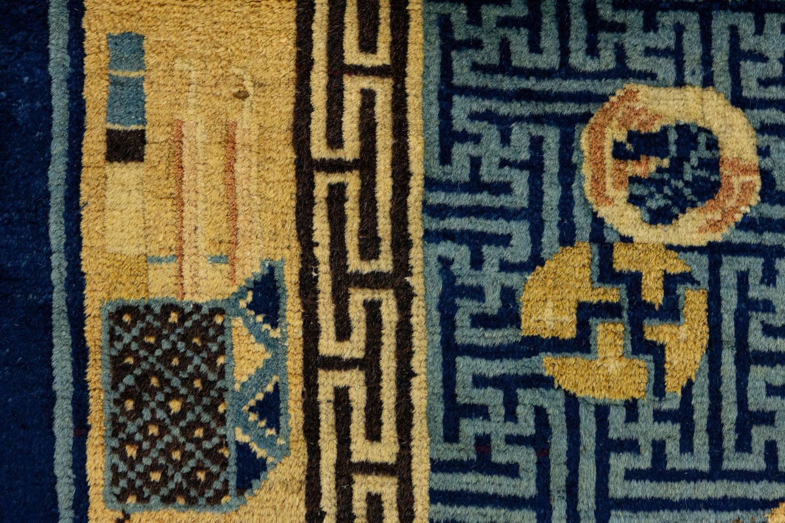 Antique Traditional Chinese Motifs Small Peking Rug, 19th Century photo for sale