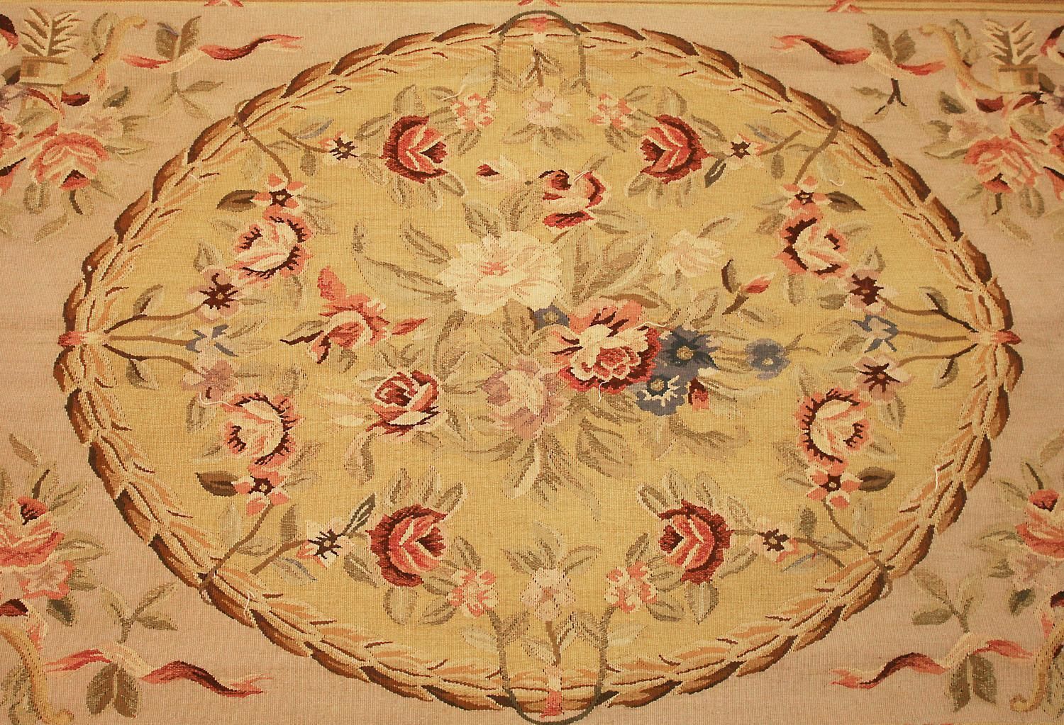 Aubusson Rug Flat Weave French Style photo furniture