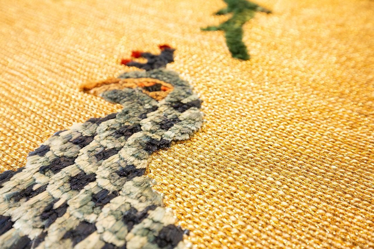 photo furniture Chinese Silk Rug Immortal Bird Design, 1950 1970