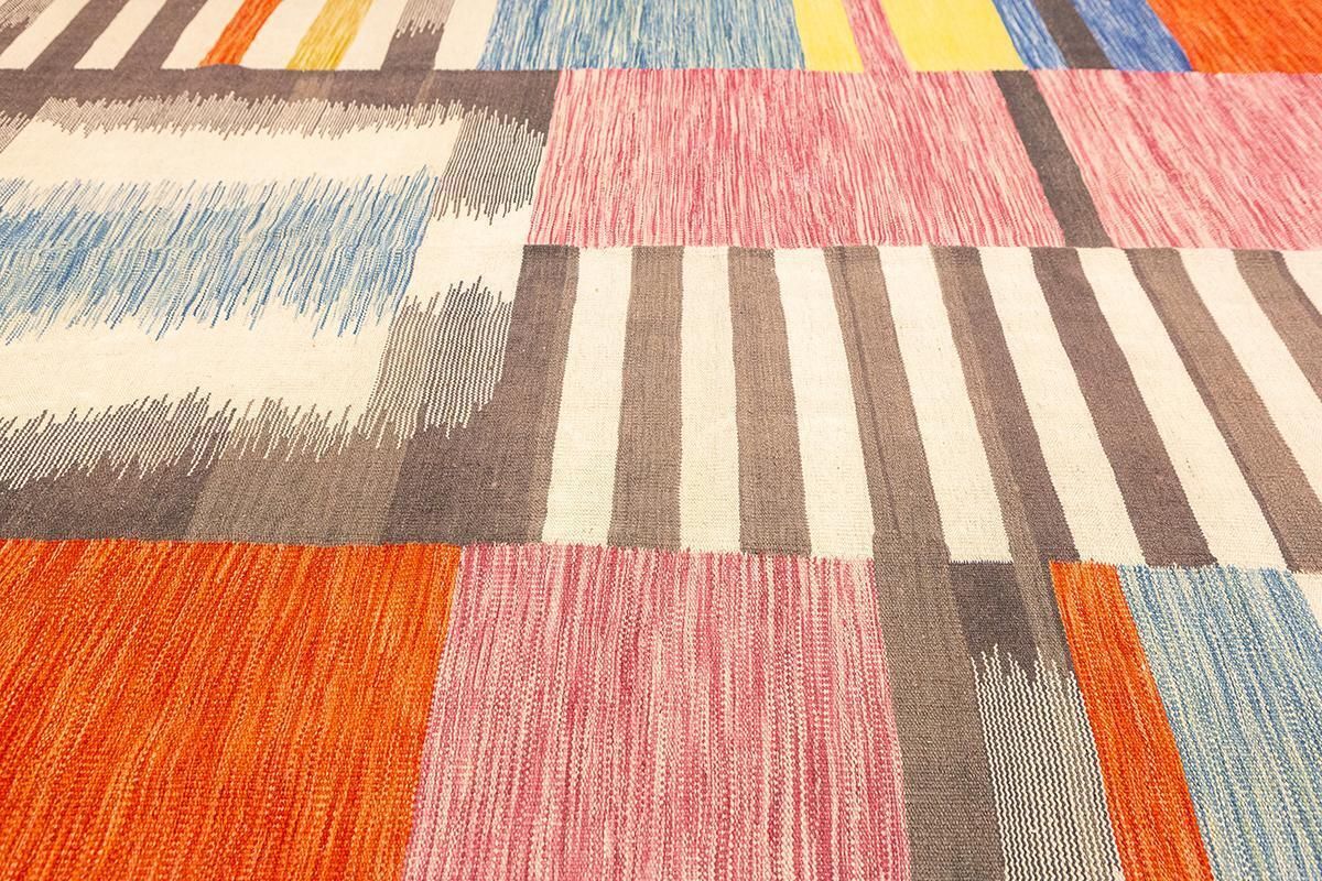 Kilim Rug Harlequin Design Colorful photo for sale