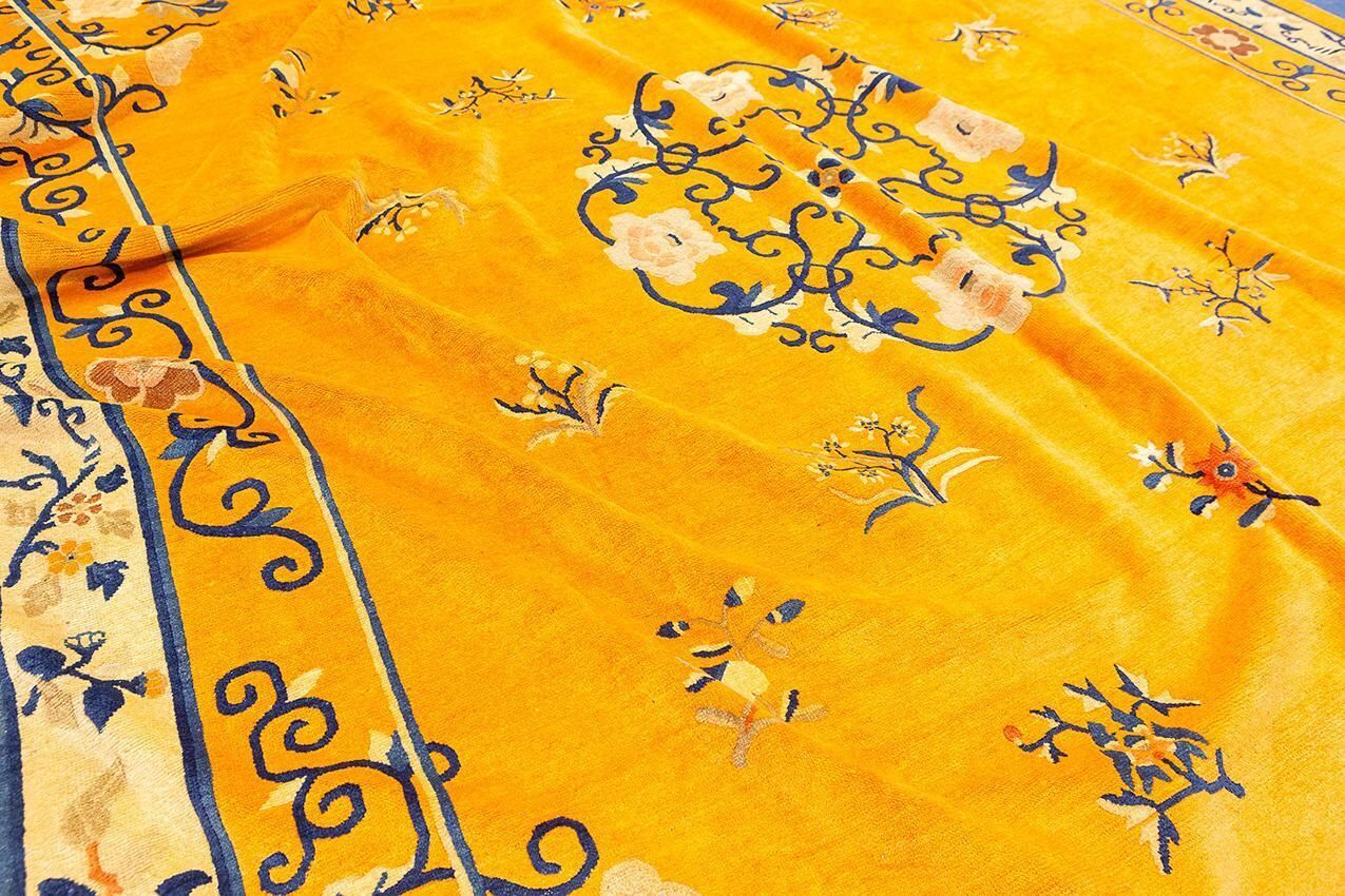 10973.0 Chinese Peking Rug Imperial Gold Color photo