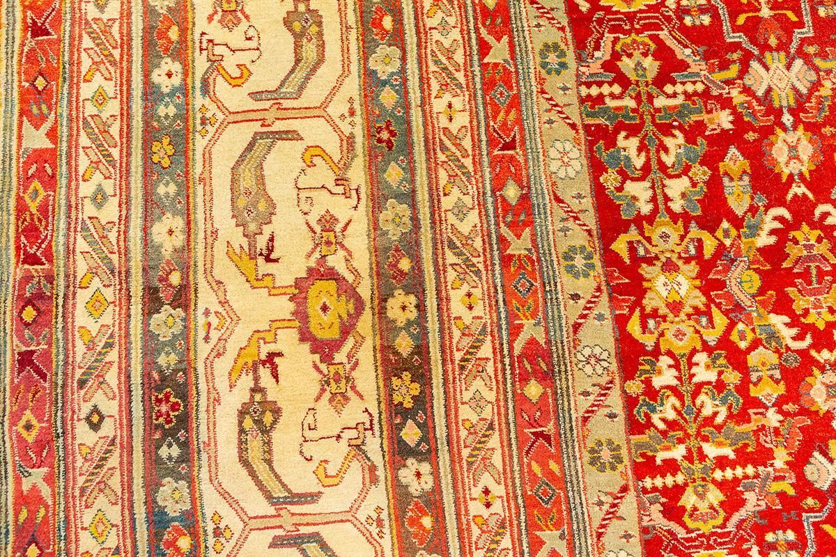 Antique Indian Agra Rug Red Field photo vintage