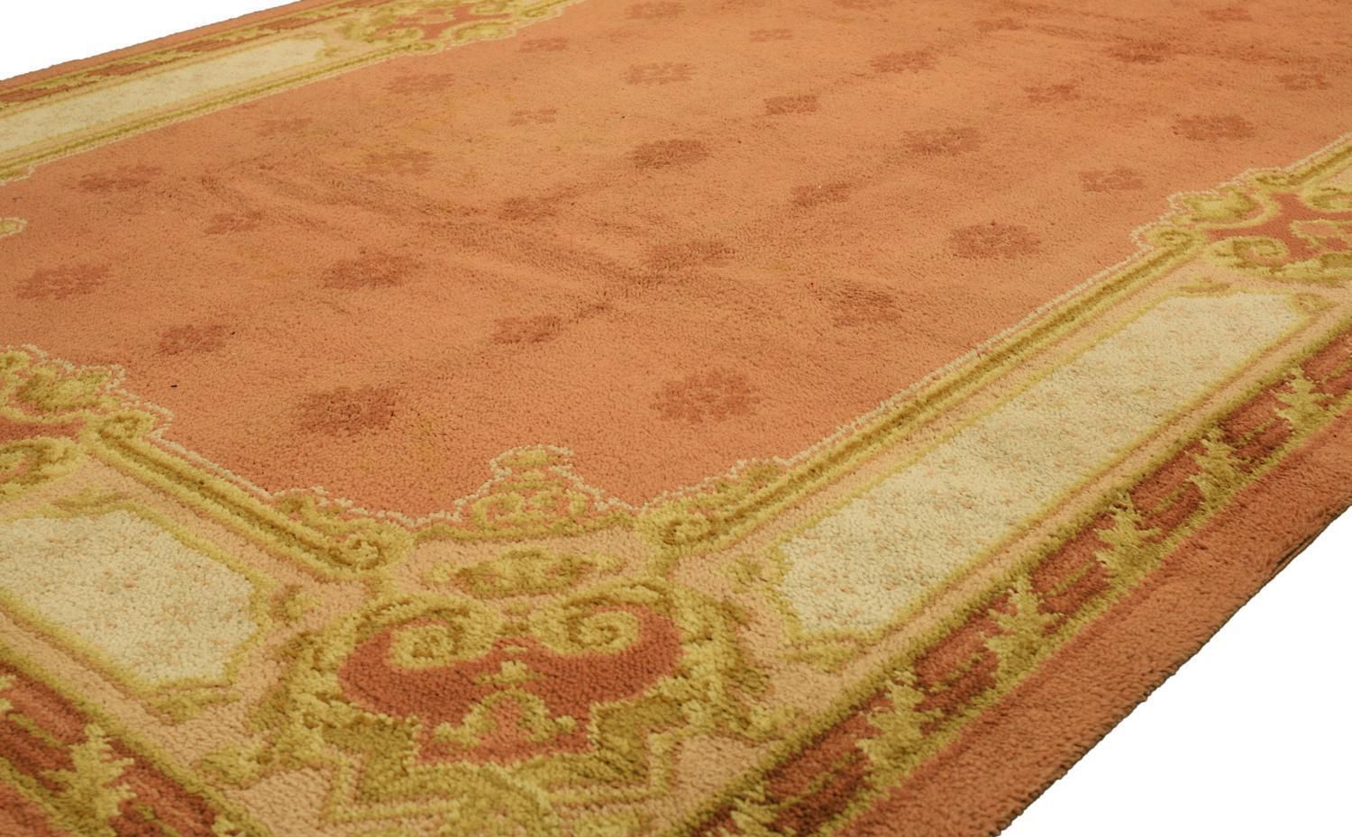 Antique English Donegal 'Art & Craft' Pink Field Wool Carpet, Ca. 1920 photo furniture