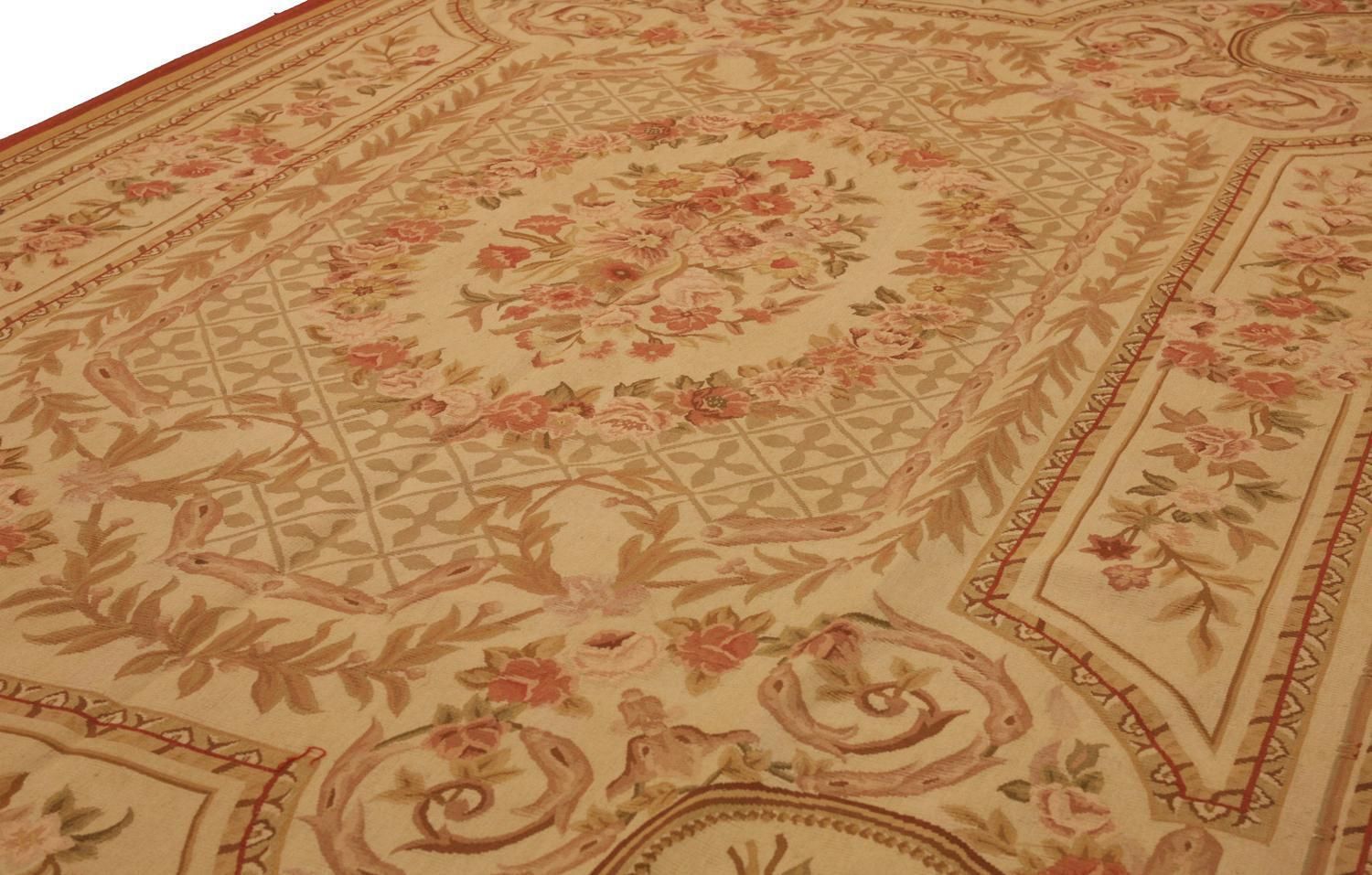 Aubusson Rug Flat Weave Signed "A S" photo Textiles