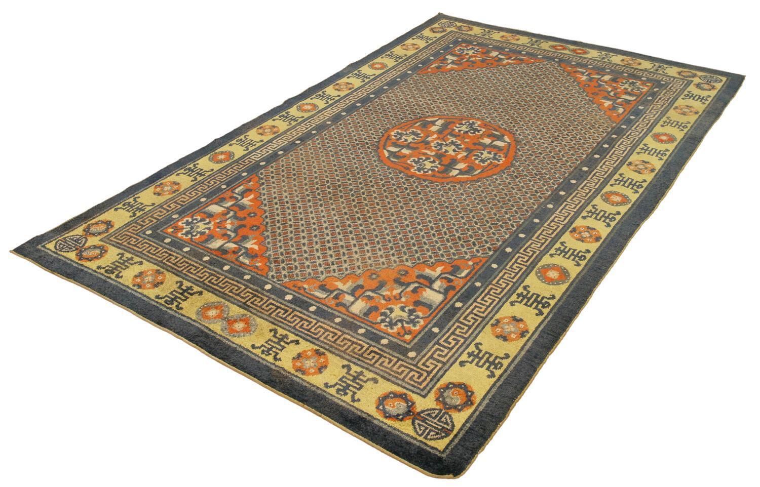 Vintage Chinese Silk Rug With Medallion, Ca. 1920 photo furniture