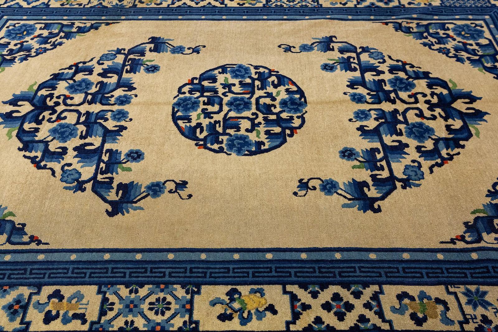 Chinese Rug Peking Ivory Background photo for sale