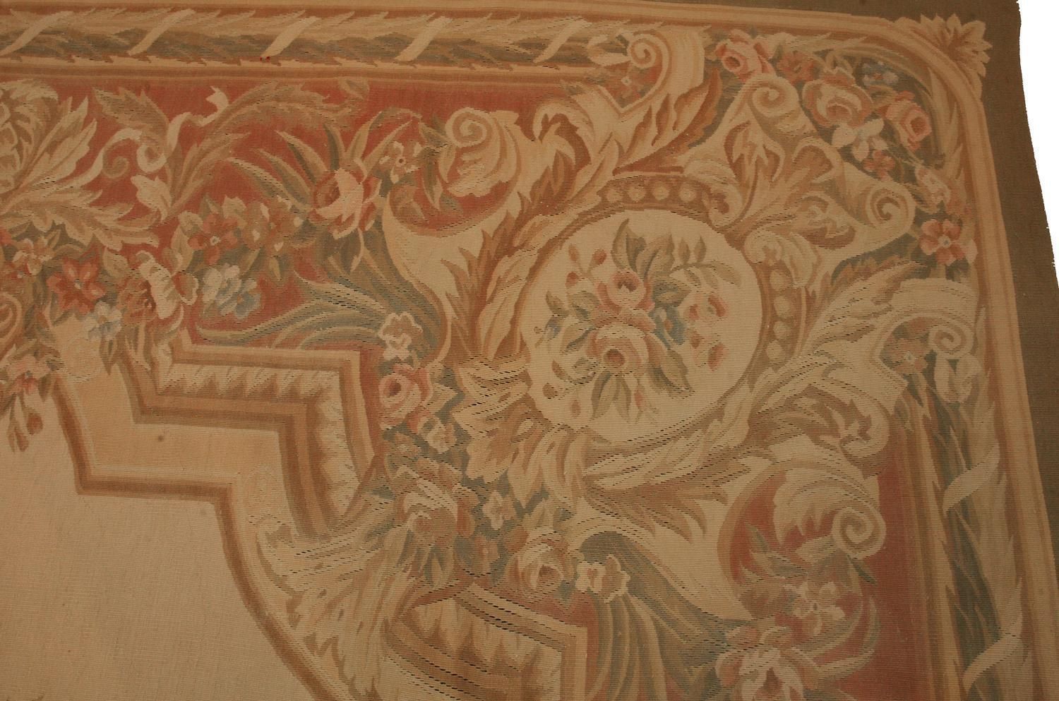 Aubusson Rug French Style Earthy Tones photo Textiles