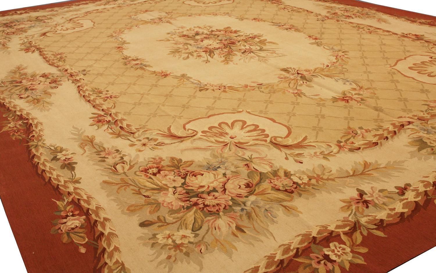 Aubusson Rug Flat Weave Chinese photo Textiles