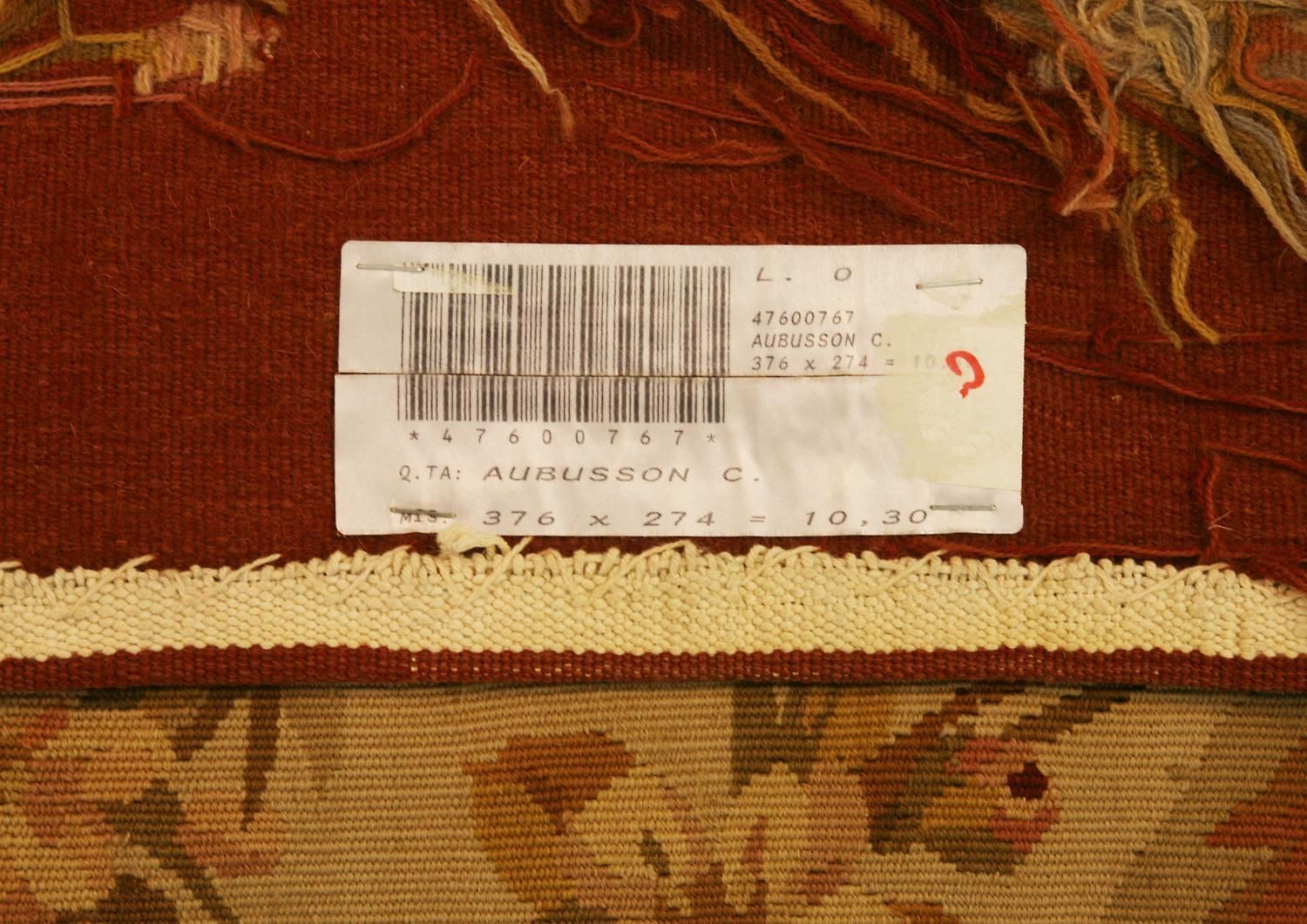 Aubusson Rug Flat Weave Chinese photo buy