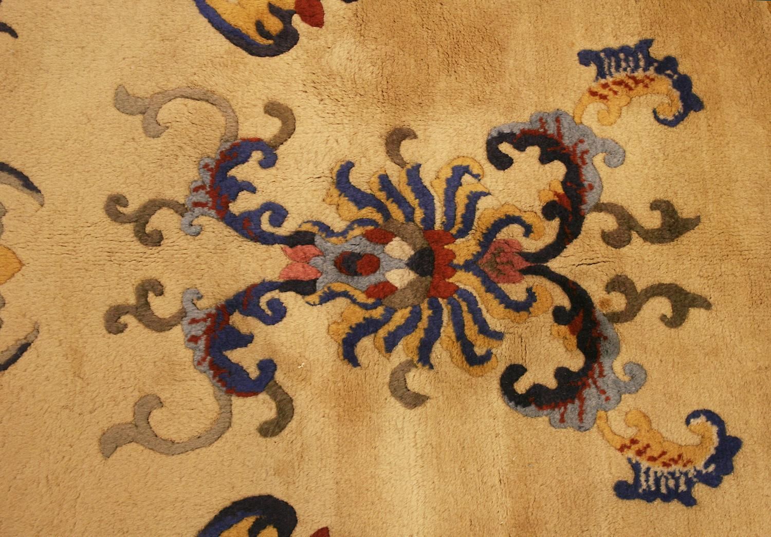 Antique Peking Chinese All Over Design Antique Wool Carpet, Ca. 1920 photo vinterior