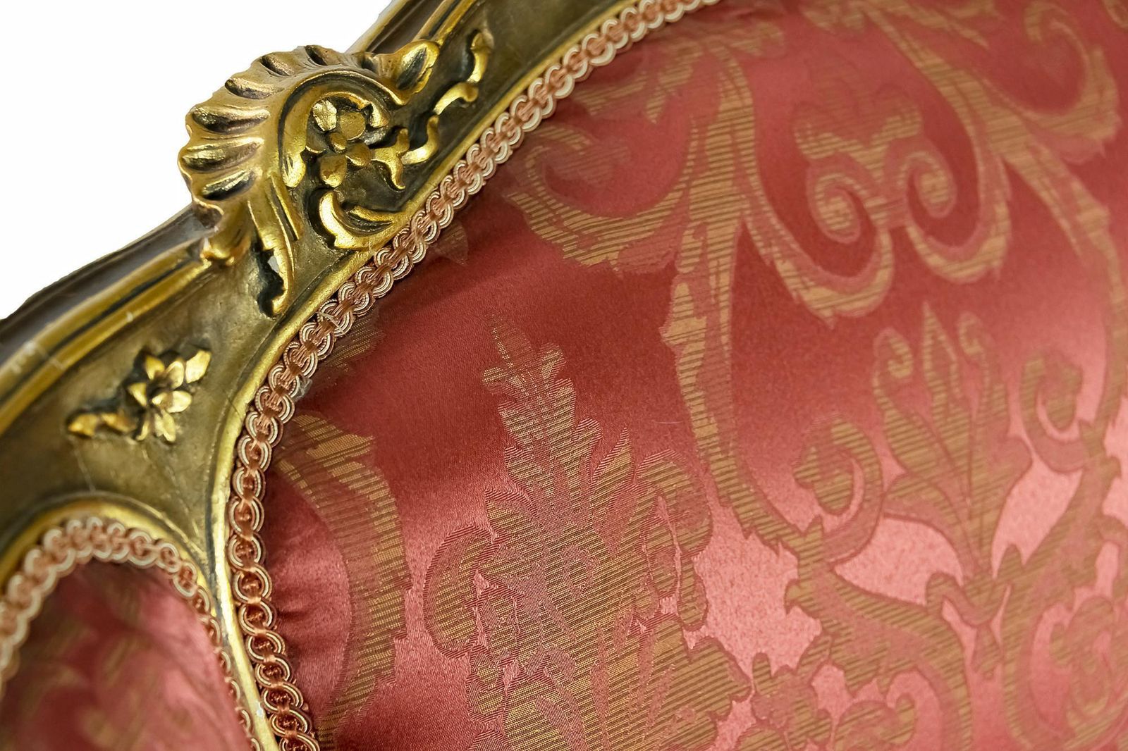 French Giltwood Loveseat Sofa photo vintage