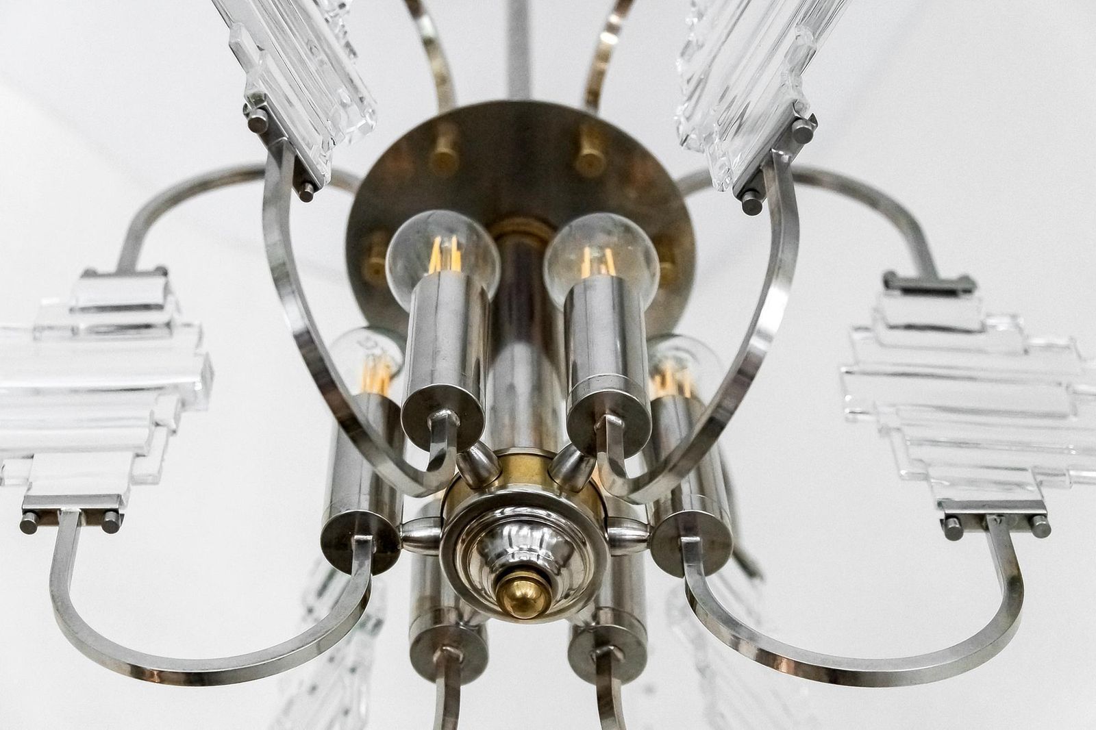 Mid Century Italian Chandelier By Sciolari, Circa 1970 photo furniture