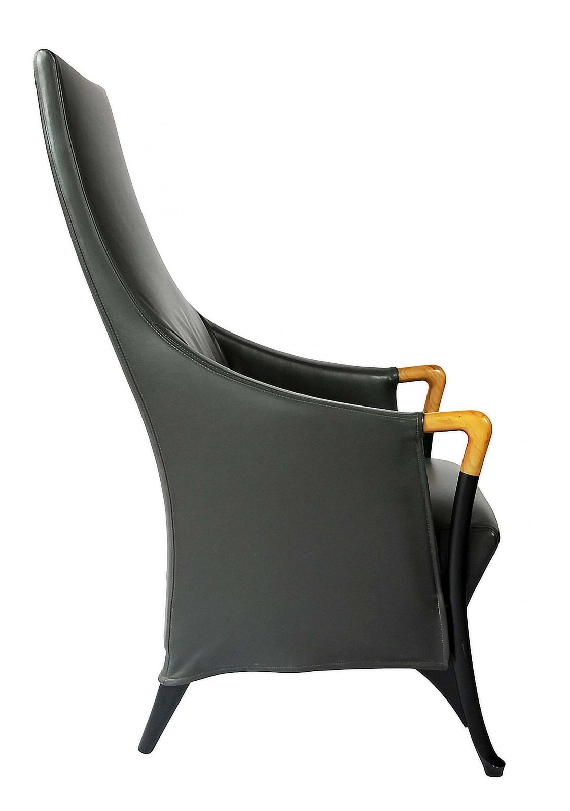 Midcentury Giorgetti Progetti Leather Armchair By Umberto Asnago photo for sale