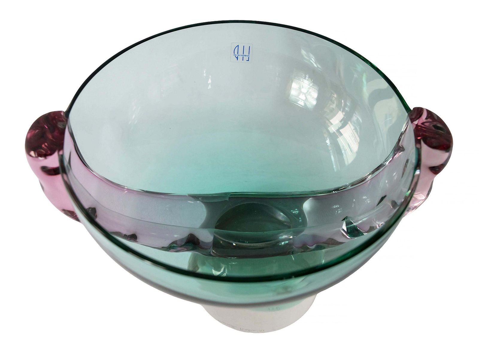 Vintage Italian Handmade Murano Glass Vase, By Marcello Furlan photo Home Decor