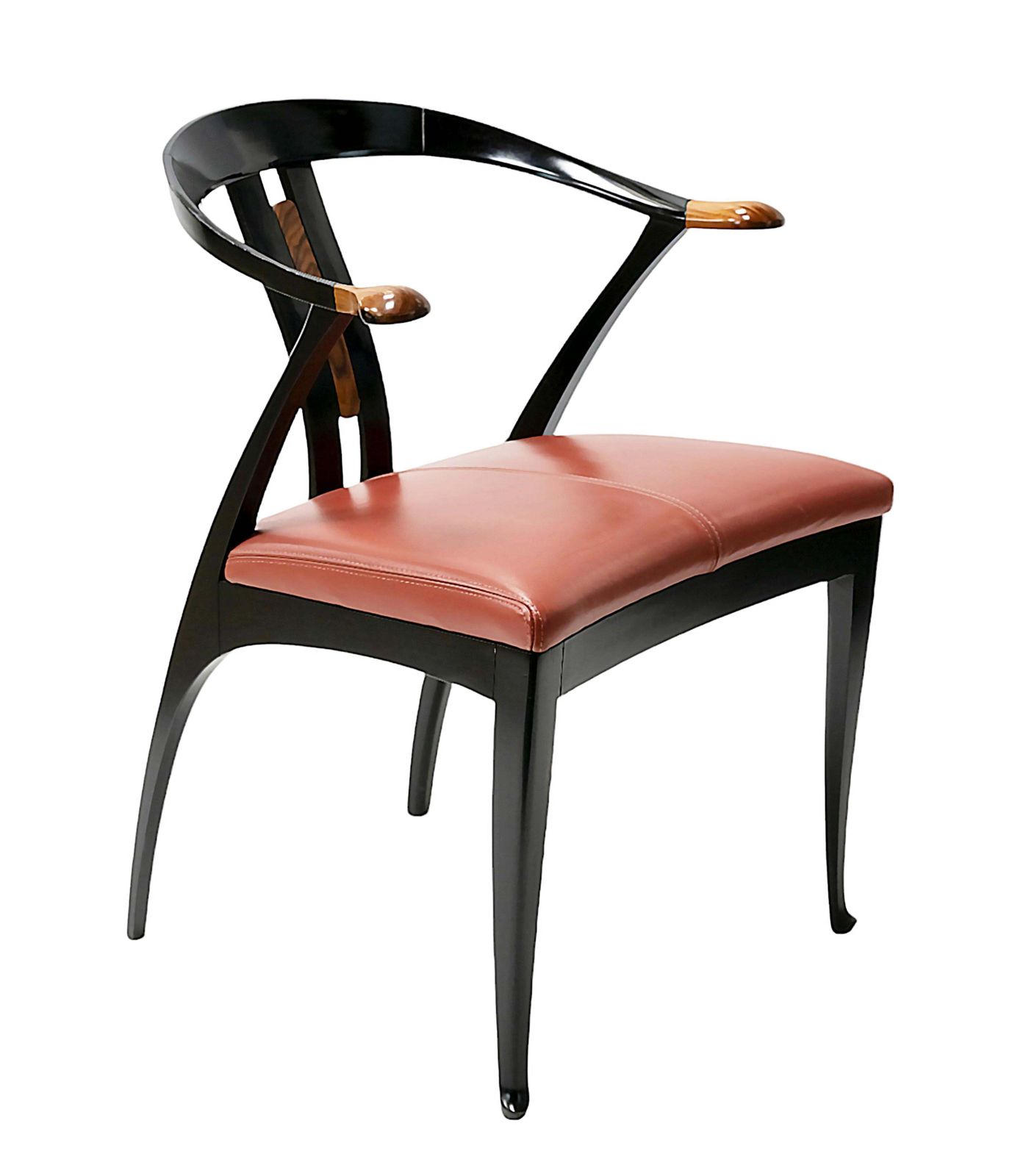 Set Of 4 Pcs. Italian Mid Century Giorgetti Dining Chairs From 1980's photo for sale