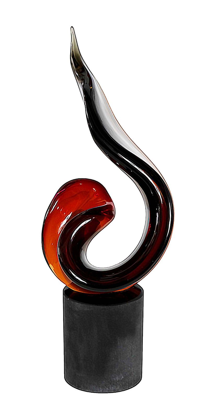 Italian Handmade Murano Glass Abstract Design Sculpture Signed Romano Dona photo furniture